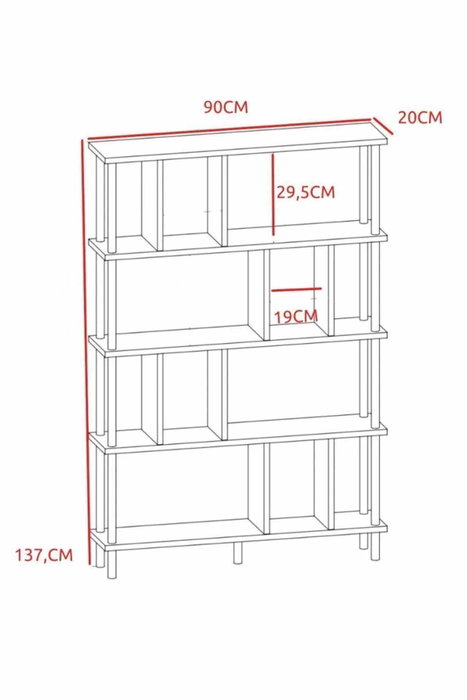 Hanah Home Peka-0045 Blanco y Negro
